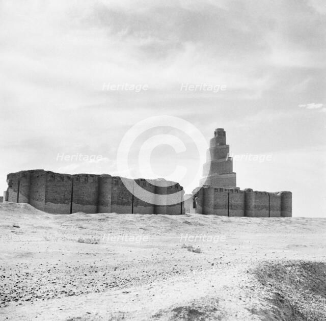 Minaret of the Great Mosque of Samarra, Iraq. Artist: Unknown.