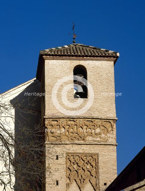 Minaret of the original mosque,  Church of San Juan de los Reyes, Granada, Andalusia, Spain (2002). Creator: LTL.