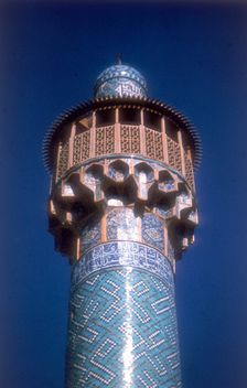 Minaret, Shah Mosque, Isfahan, Iran, c1611-1630. Creator: Vivienne Sharp