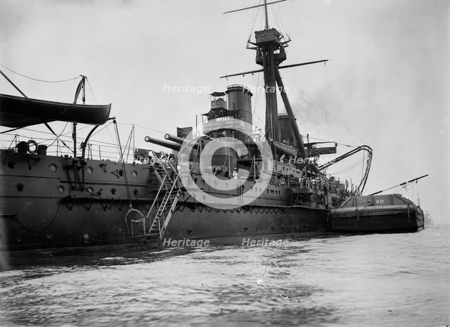 MINAS GERAES coaling, between c1910 and c1915. Creator: Bain News Service.