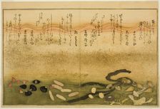 Minashi-gai, shio-gai, katatsu-gai, miso-gai, chijimi-gai, and chigusa-gai, from the illus..., 1789. Creator: Kitagawa Utamaro