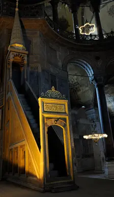 Minbar, Hagia Sophia, Istanbul, Turkey, 2013. Creator: LTL
