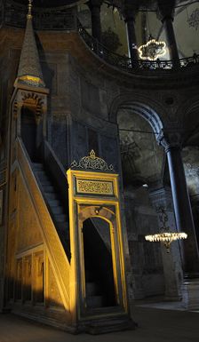 Minbar, Hagia Sophia, Istanbul, Turkey, 2013. Creator: LTL