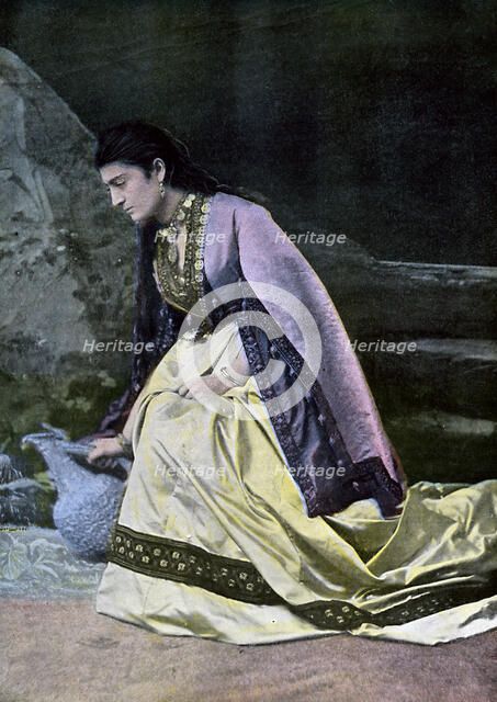Mingrelien woman collecting water, c1890. Artist: Unknown