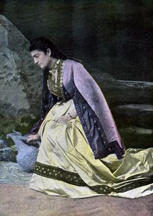 Mingrelien woman collecting water, c1890