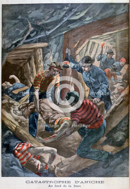 Mine collapse, Aniche, France, 1900. Artist: Unknown