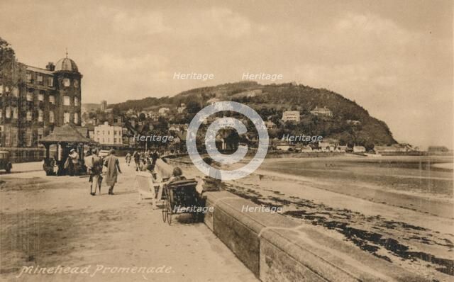 Minehead Promenade, Somerset, c1930s. Artist: Unknown.