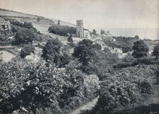 Minehead - View of the Village and Church 1895
