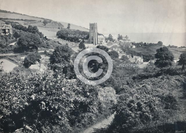 'Minehead - View of the Village and Church', 1895. Artist: Unknown.