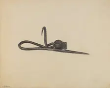 Miner's Candle Holder, c. 1938. Creator: Benjamin Resnick