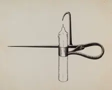 Miner's Candlestick, c. 1936. Creator: Florence Huston