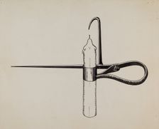 Miner's Candlestick, c. 1936. Creator: Florence Huston