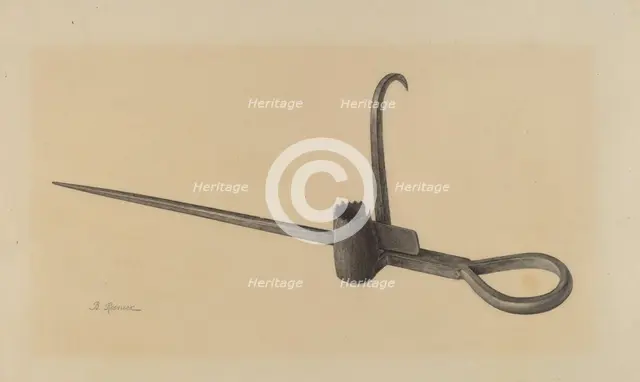 Miner's Candlestick, c. 1939. Creator: Benjamin Resnick.