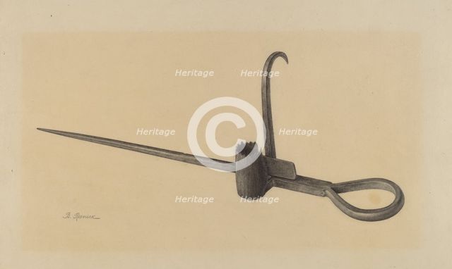 Miner's Candlestick, c. 1939. Creator: Benjamin Resnick.