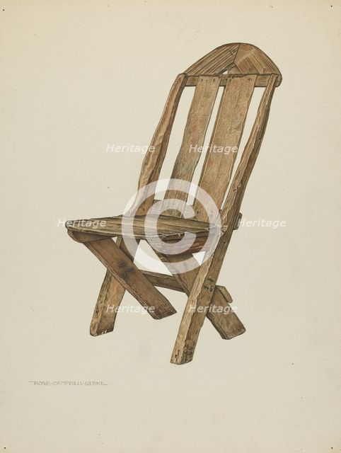Miner's Chair - Hand Made, c. 1940. Creator: Rose Campbell-Gerke.