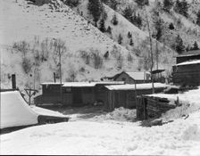 Miner's housing, company-owned, in Utah coal town, Consumers, near Price, Utah, 1936. Creator: Dorothea Lange