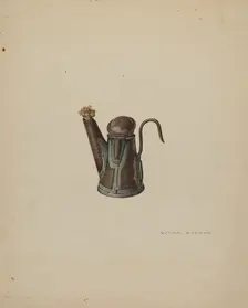Miner's Lamp, c. 1940. Creator: Oscar Bluhme