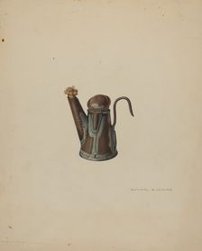 Miner's Lamp, c. 1940. Creator: Oscar Bluhme