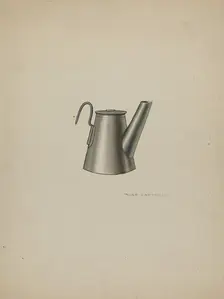 Miner's Oil Lamp, 1935/1942. Creator: Rose Campbell-Gerke
