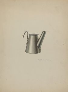 Miner's Oil Lamp, 1935/1942. Creator: Rose Campbell-Gerke