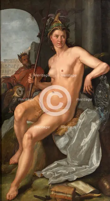 Minerva, 1611. Creator: Goltzius, Hendrick (1558-1617).