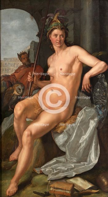 Minerva, 1611. Creator: Goltzius, Hendrick (1558-1617).