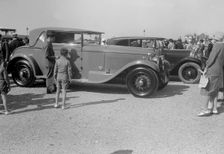 Minerva 2-door coupe at Boulogne Motor Week, France, 1928. Artist: Bill Brunell
