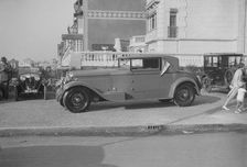 Minerva 2-door coupe at Boulogne Motor Week, France, 1928. Artist: Bill Brunell