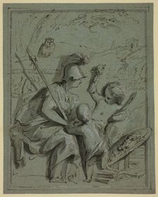 Minerva with Two Putti, n.d. Creator: Jacob de Wit