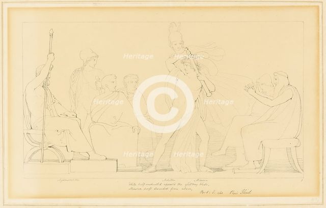 Minerva and Achilles, n.d. Creator: John Flaxman.