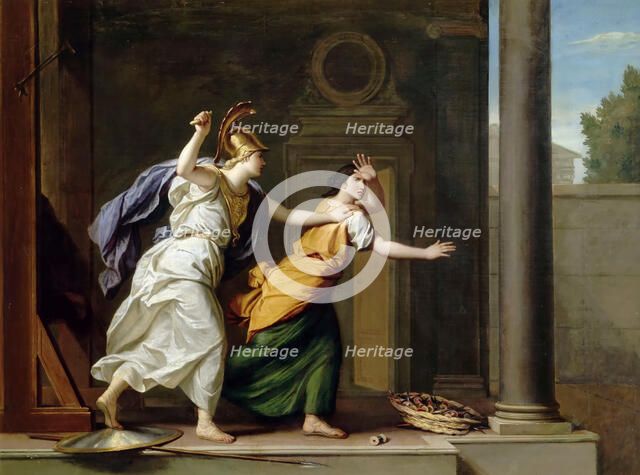 Minerva and Arachne. Artist: Houasse, René-Antoine (c. 1645-1710)