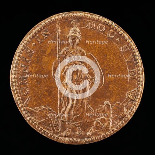 Minerva Armed [reverse], 1562. Creator: Pietro Paolo Galeotti.