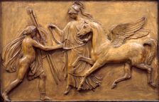Minerva bringing Pegasus to Bellerophon, before 1866. Creator: John Gibson