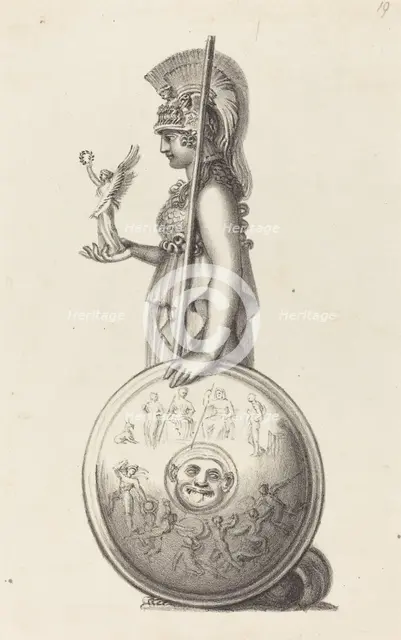 Minerva, by Phidas, published 1829. Creator: Maria Denman.