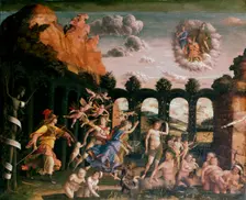 Minerva chasing the vices from the garden of virtue c1502. Artist: Andrea Mantegna