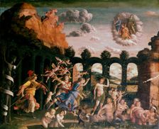 Minerva chasing the vices from the garden of virtue c1502. Artist: Andrea Mantegna