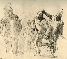 Minerva checks the Wrath of Achilles c1757, (1928). Artist: Giovanni Battista Tiepolo
