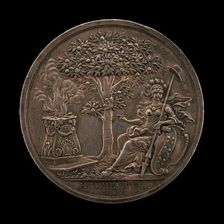 Minerva Encouraging the State [reverse], 1747. Creator: Johann Christian Marmé