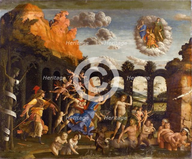 Minerva Expelling the Vices from the Garden of Virtue. Artist: Mantegna, Andrea (1431-1506)