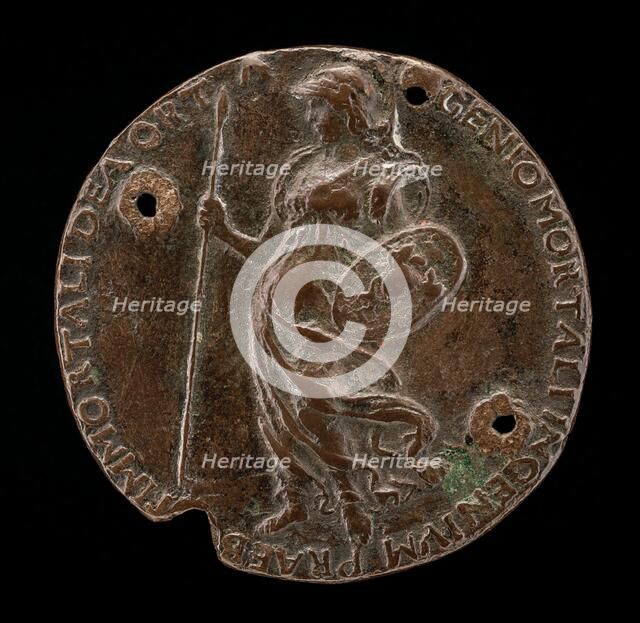 Minerva Holding a Spear and Shield [reverse], probably 1485/1490. Creator: Francesco di Giorgio Martini.