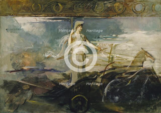 Minerva in a Chariot, ca. 1894. Creator: Abbott Handerson Thayer.