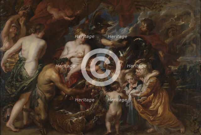 Minerva protects Pax from Mars (Peace and War), c. 1629-1630. Artist: Rubens, Pieter Paul (1577-1640)