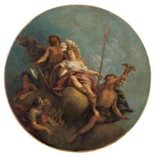 Minerva surrounded by Mercury, Diana, Apollo and Vulcan
