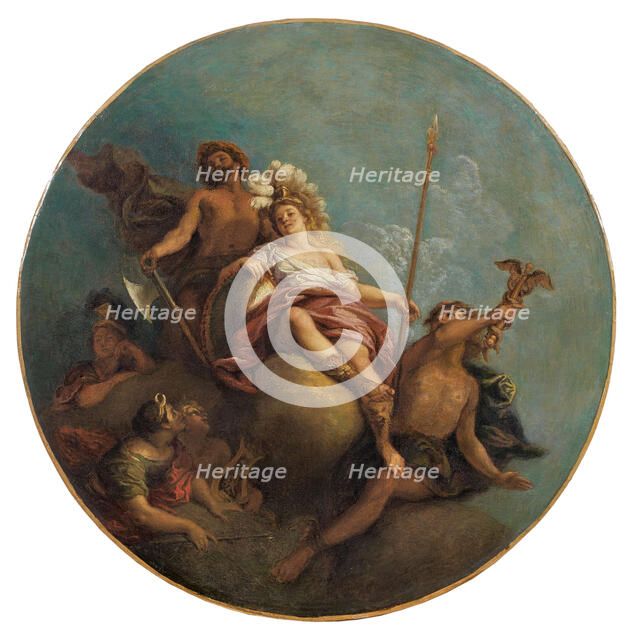 Minerva surrounded by Mercury, Diana, Apollo and Vulcan.