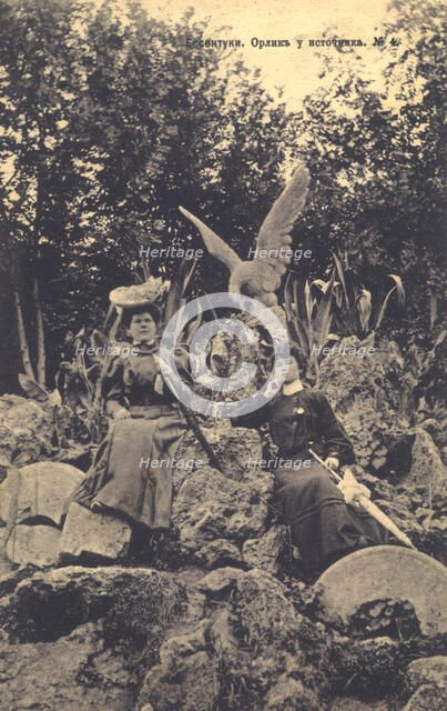 Mineral water spring, Yessentuki, Russia, 1900s.  Artist: Anon