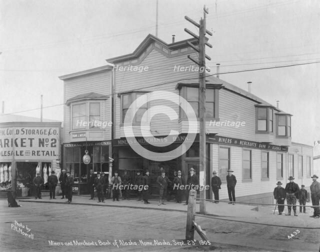 Miners and Merchants Bank of Alaska, 1905. Creator: Frank H. Nowell.