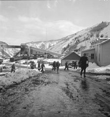 Miners coming home, Blue Blaze mine, Consumers, mining town near Price, Utah, 1936. Creator: Dorothea Lange