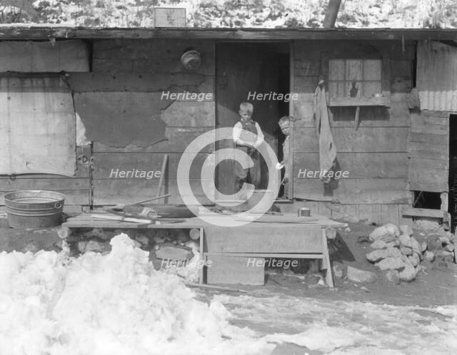 Miner's home, company-owned, Blue Blaze Coal Company, Consumers, near Price, Utah, 1936. Creator: Dorothea Lange.