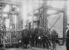 Miners leaving entrance to coal mine near Scranton, PA., 1912. Creator: Bain News Service