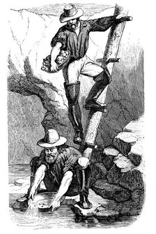Miners panning for gold during the Californian Gold Rush, 1849
